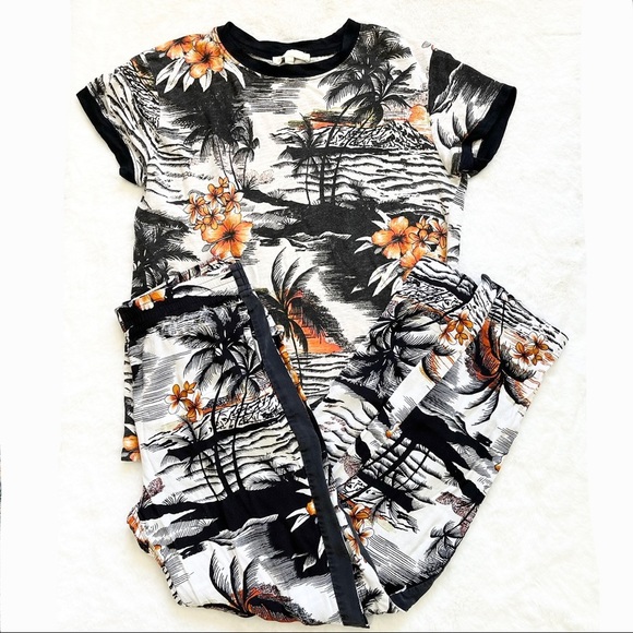 MAJE TROPICAL HAWAIIAN GAUZY SET Size Small Lounge Comfy Vacation Trendy - Picture 11 of 11